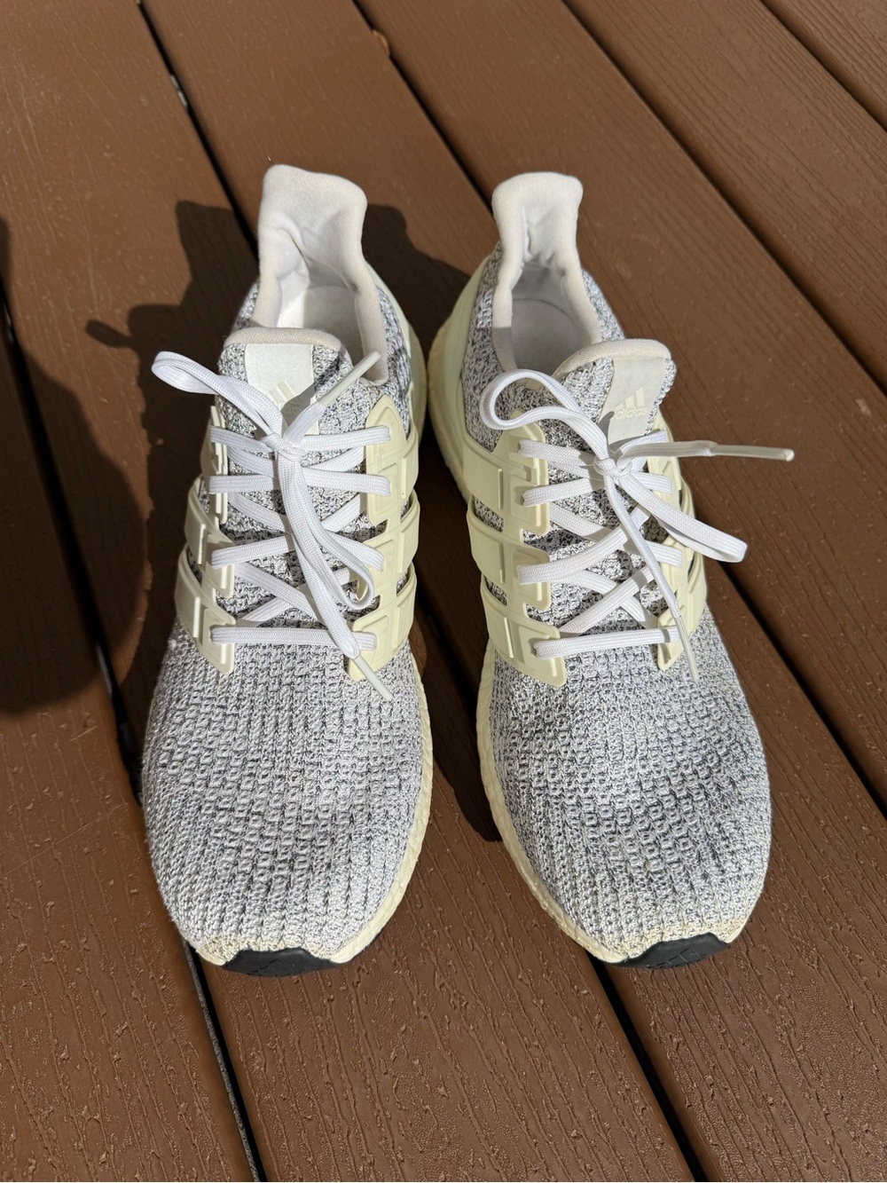 Adidas UltraBoost Sneakers — Grey/Cream, Men’s Size 13